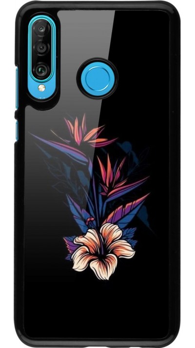 Coque Huawei P30 Lite - Dark Flowers