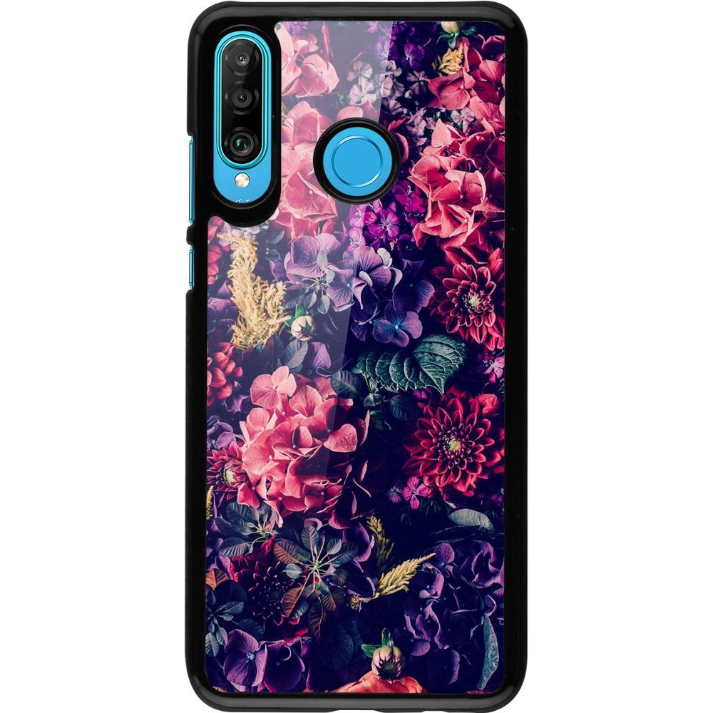 Coque Huawei P30 Lite - Flowers Dark