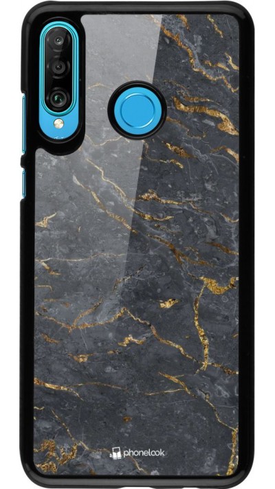 Coque Huawei P30 Lite - Grey Gold Marble