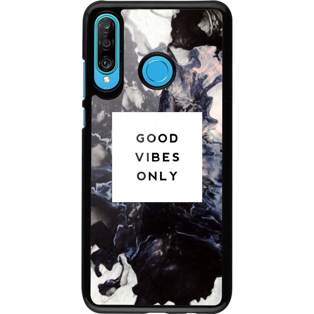 Coque Huawei P30 Lite - Marble Good Vibes Only