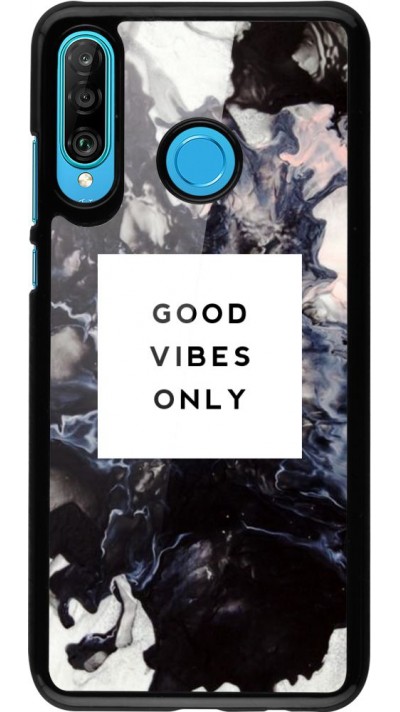 Coque Huawei P30 Lite - Marble Good Vibes Only