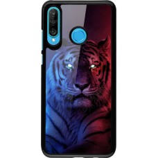 Hülle Huawei P30 Lite - Tiger Blue Red