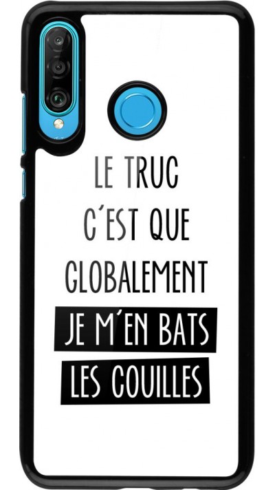 Coque Huawei P30 Lite - Le truc globalement bats les couilles