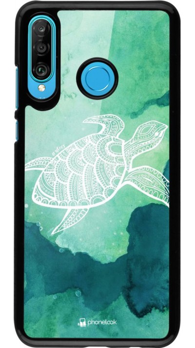 Coque Huawei P30 Lite - Turtle Aztec Watercolor