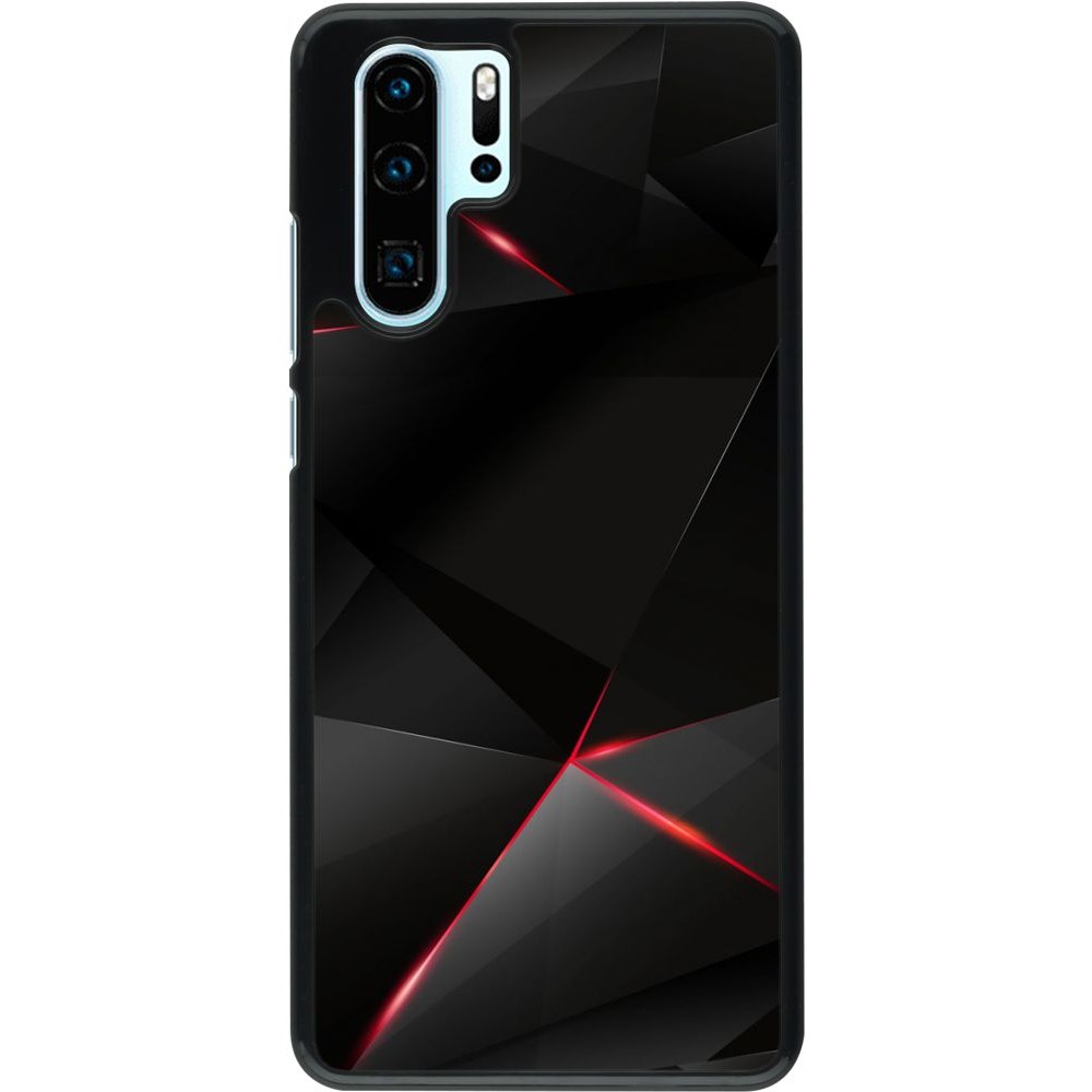 Coque Huawei P30 Pro - Black Red Lines