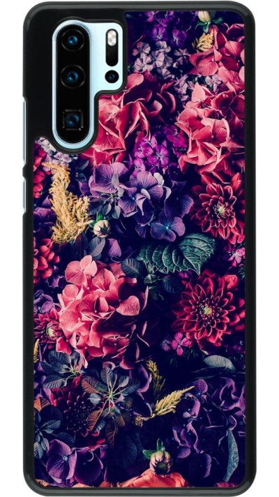 Hülle Huawei P30 Pro - Flowers Dark