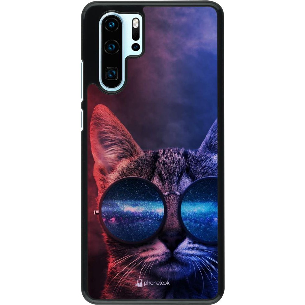 Hülle Huawei P30 Pro - Red Blue Cat Glasses