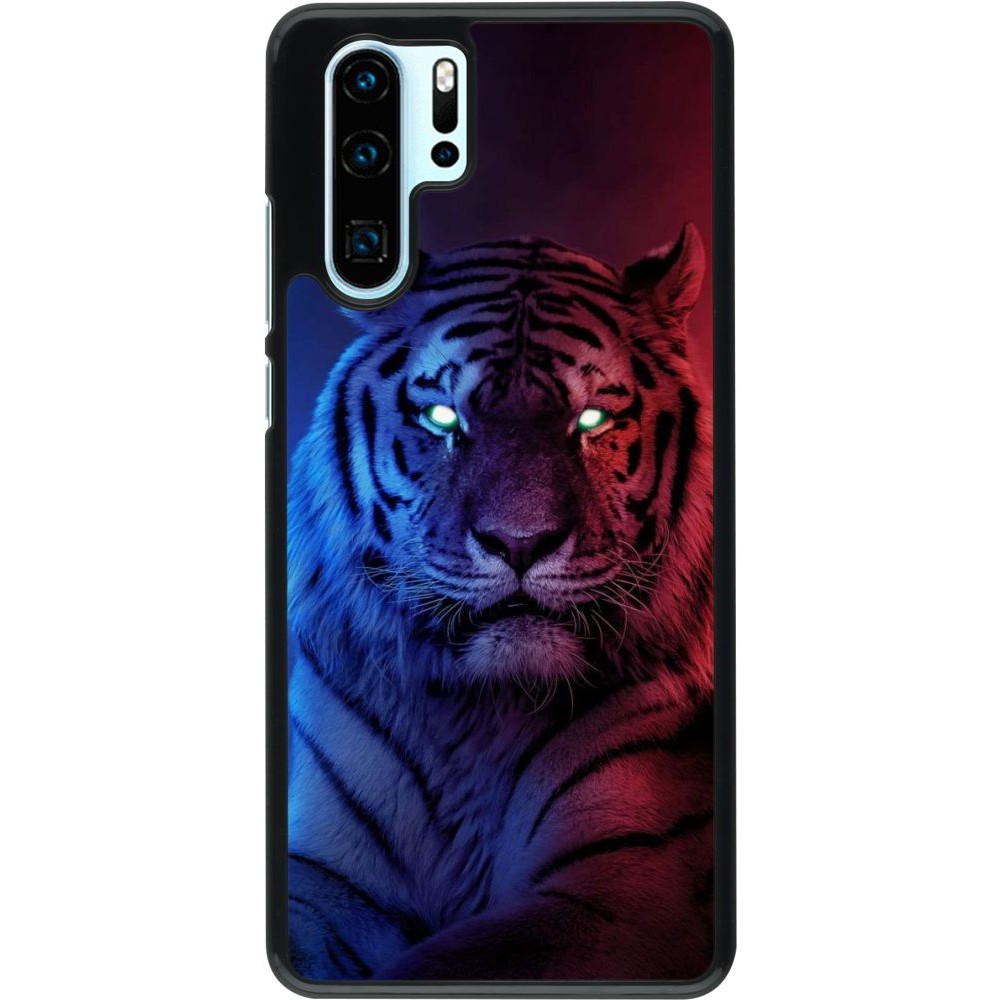 Hülle Huawei P30 Pro - Tiger Blue Red