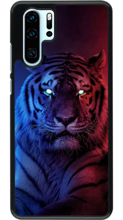 Coque Huawei P30 Pro - Tiger Blue Red
