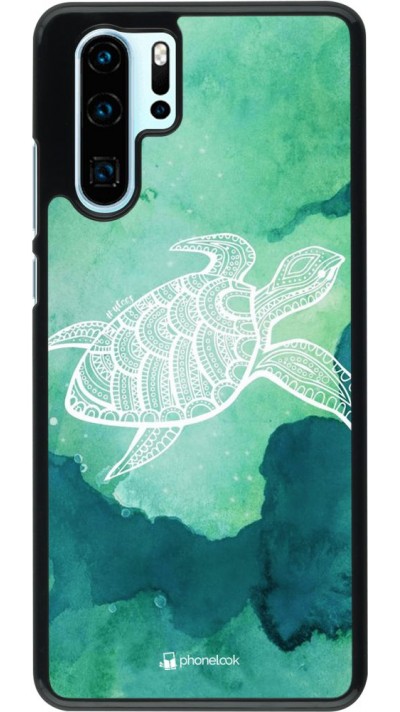 Coque Huawei P30 Pro - Turtle Aztec Watercolor