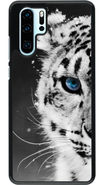 Coque Huawei P30 Pro - White tiger blue eye