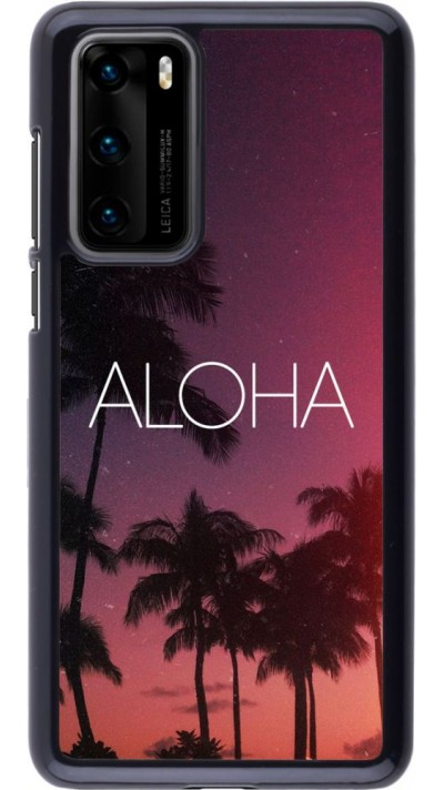 Coque Huawei P40 - Aloha Sunset Palms