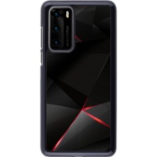 Coque Huawei P40 - Black Red Lines