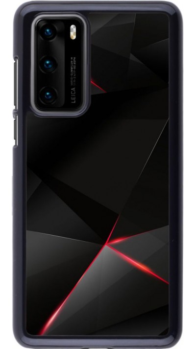 Coque Huawei P40 - Black Red Lines