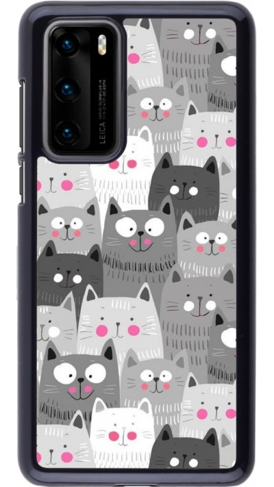 Coque Huawei P40 - Chats gris troupeau