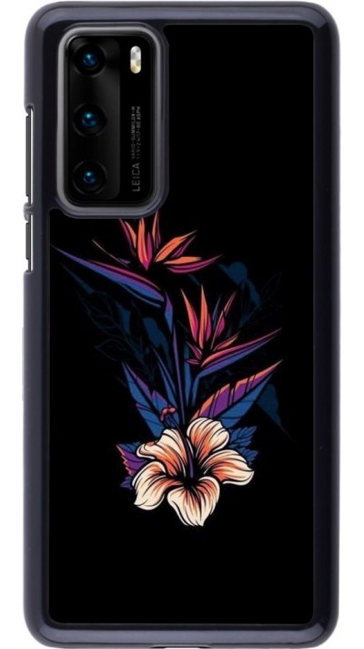 Coque Huawei P40 - Dark Flowers