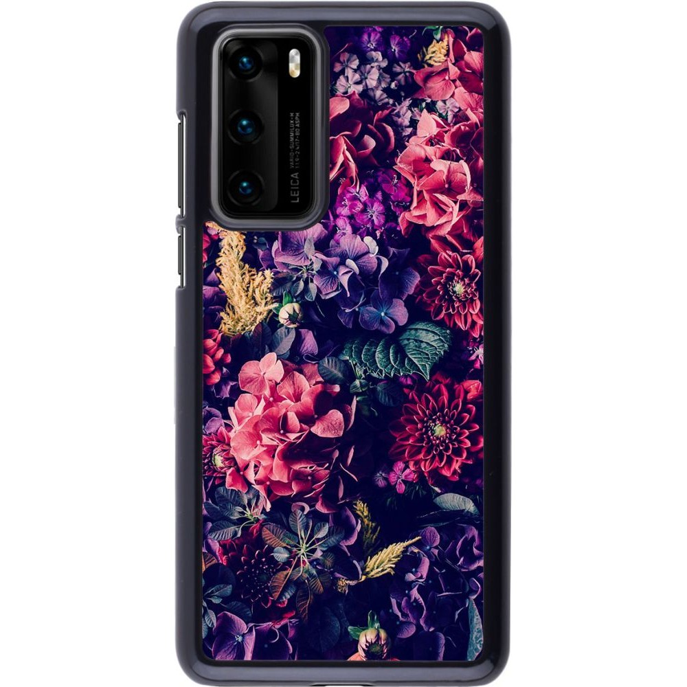 Coque Huawei P40 - Flowers Dark
