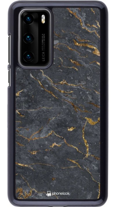 Coque Huawei P40 - Grey Gold Marble