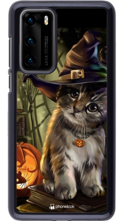 Coque Huawei P40 - Halloween 21 Witch cat