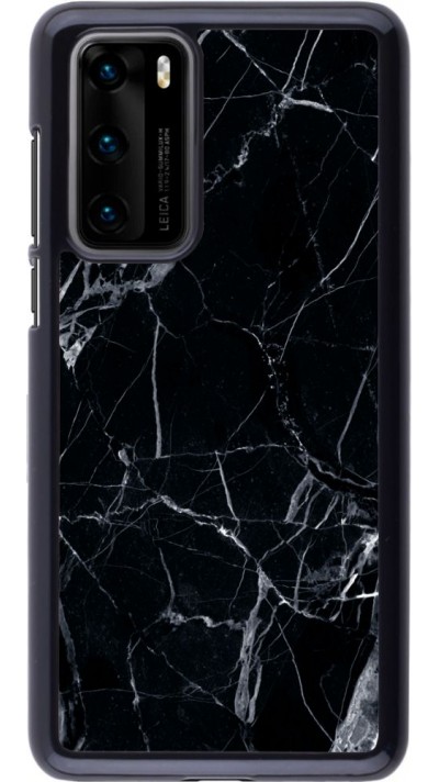 Coque Huawei P40 - Marble Black 01