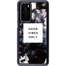 Coque Huawei P40 - Marble Good Vibes Only