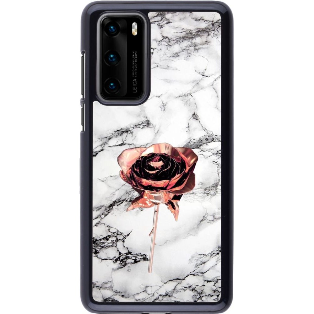 Coque Huawei P40 - Marble Rose Gold