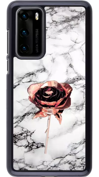 Coque Huawei P40 - Marble Rose Gold