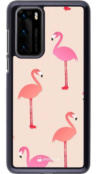 Coque Huawei P40 - Pink Flamingos Pattern