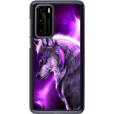 Coque Huawei P40 - Purple Sky Wolf