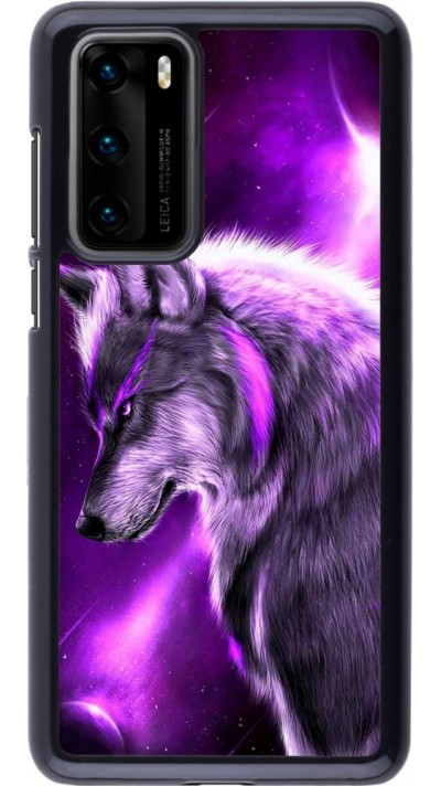 Coque Huawei P40 - Purple Sky Wolf