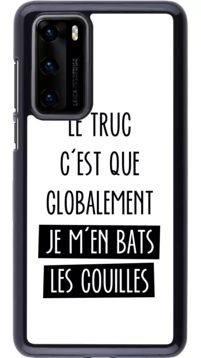 Coque Huawei P40 - Le truc globalement bats les couilles