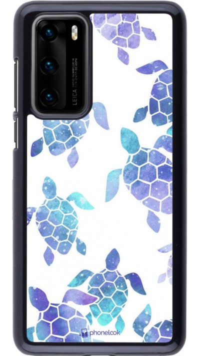 Coque Huawei P40 - Turtles pattern watercolor