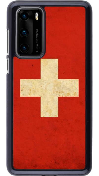 Coque Huawei P40 - Vintage Flag SWISS