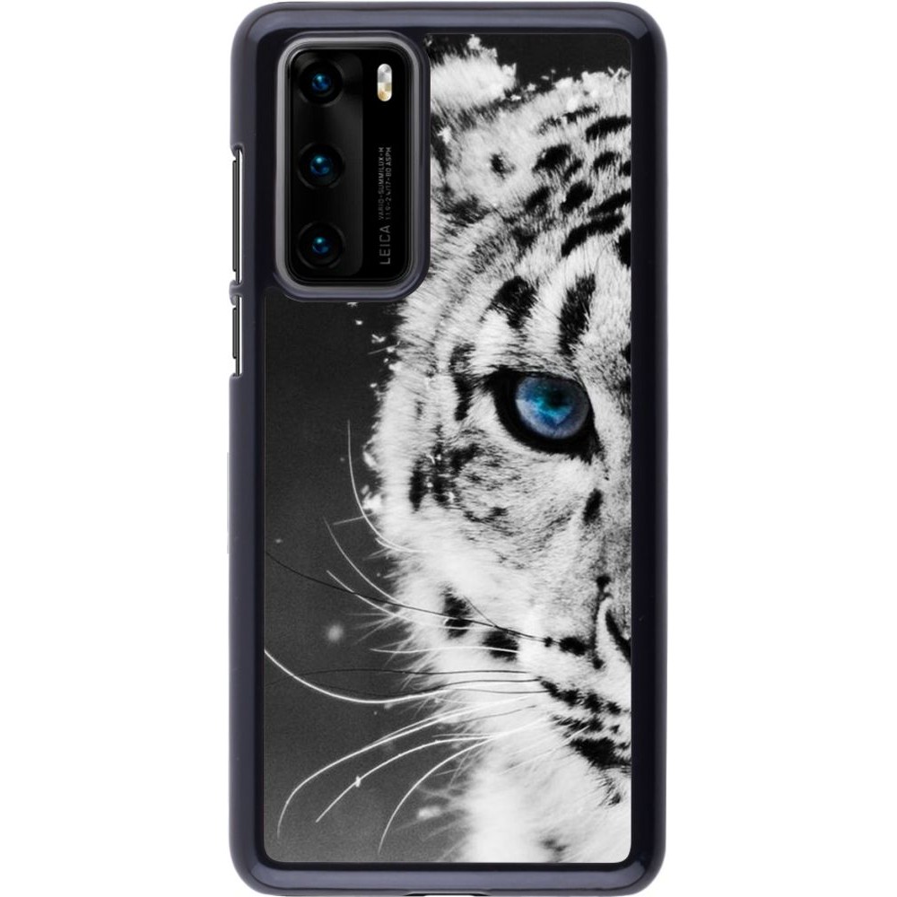 Hülle Huawei P40 - White tiger blue eye