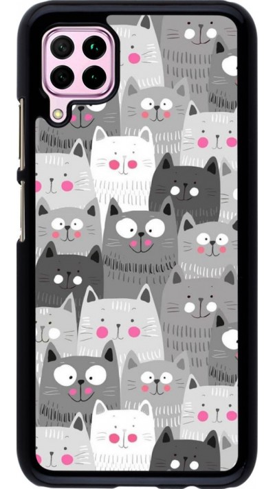 Coque Huawei P40 Lite - Chats gris troupeau