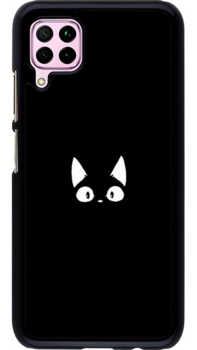Coque Huawei P40 Lite - Funny cat on black