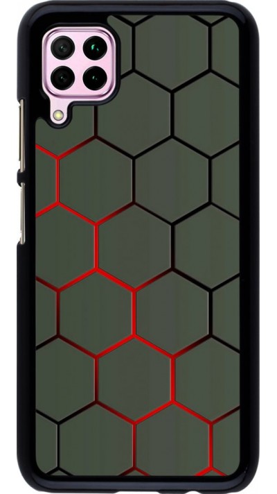 Coque Huawei P40 Lite - Geometric Line red