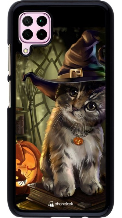 Coque Huawei P40 Lite - Halloween 21 Witch cat