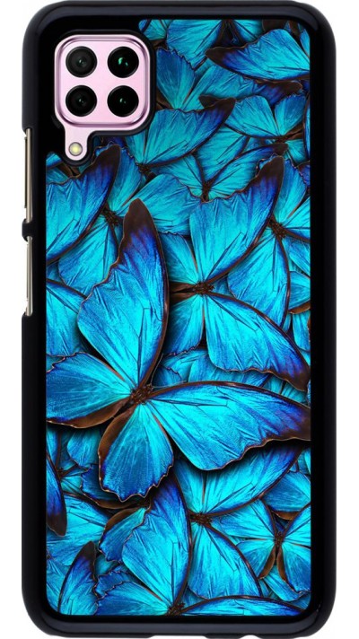 Coque Huawei P40 Lite - Papillon - Bleu