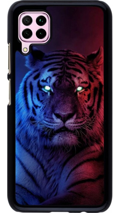 Coque Huawei P40 Lite - Tiger Blue Red