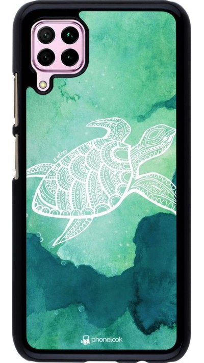 Hülle Huawei P40 Lite - Turtle Aztec Watercolor