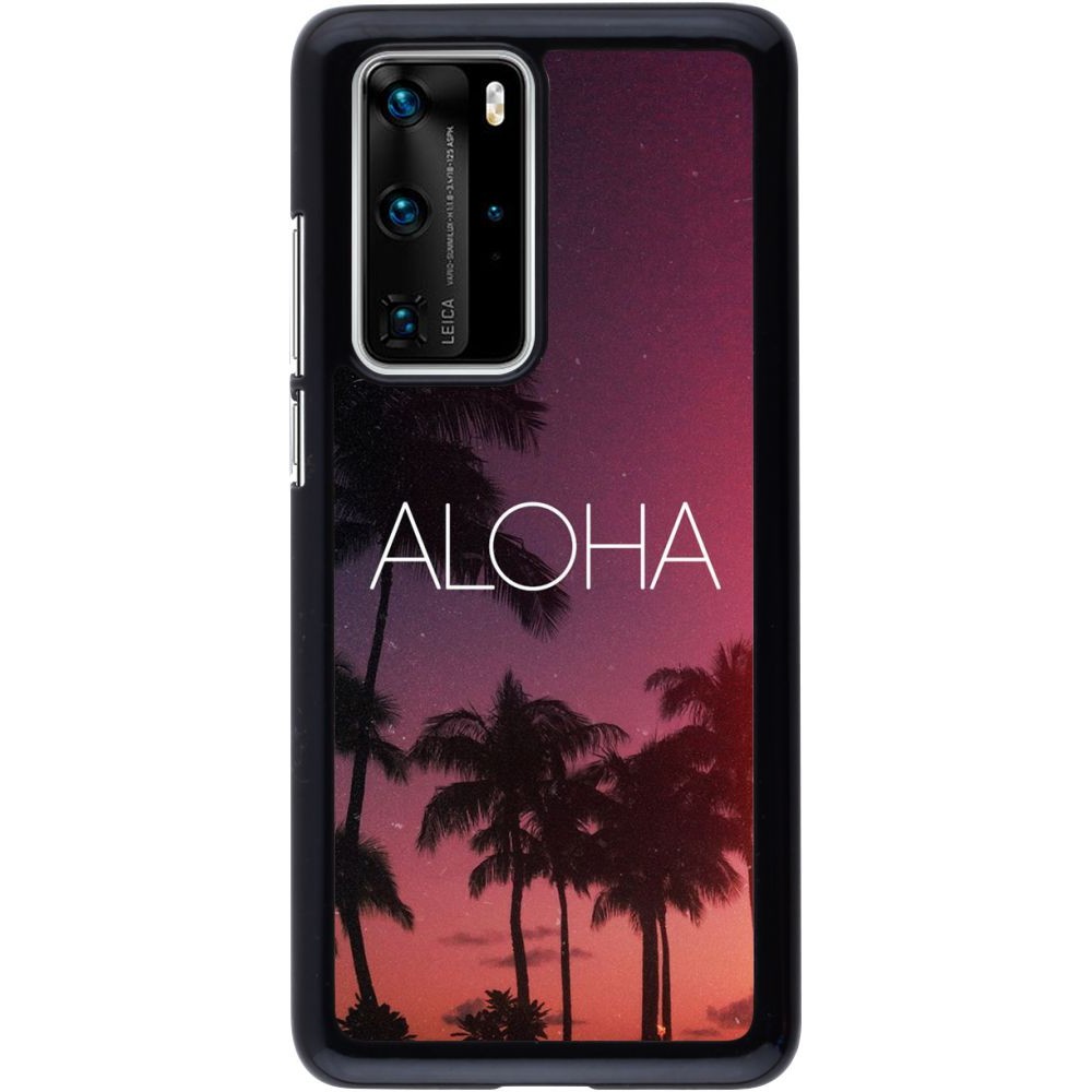 Coque Huawei P40 Pro - Aloha Sunset Palms