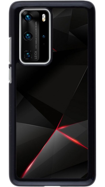 Coque Huawei P40 Pro - Black Red Lines