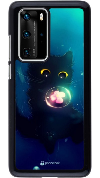 Coque Huawei P40 Pro - Cute Cat Bubble