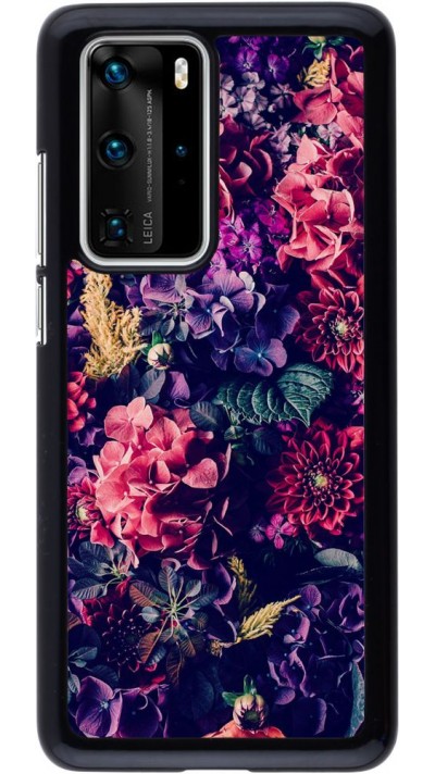 Coque Huawei P40 Pro - Flowers Dark