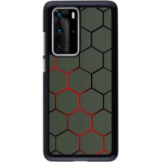 Coque Huawei P40 Pro - Geometric Line red