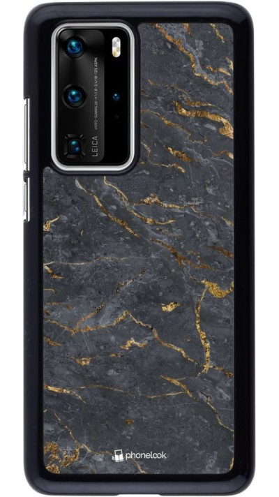 Coque Huawei P40 Pro - Grey Gold Marble