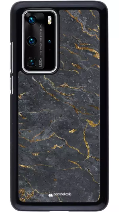 Coque Huawei P40 Pro - Grey Gold Marble