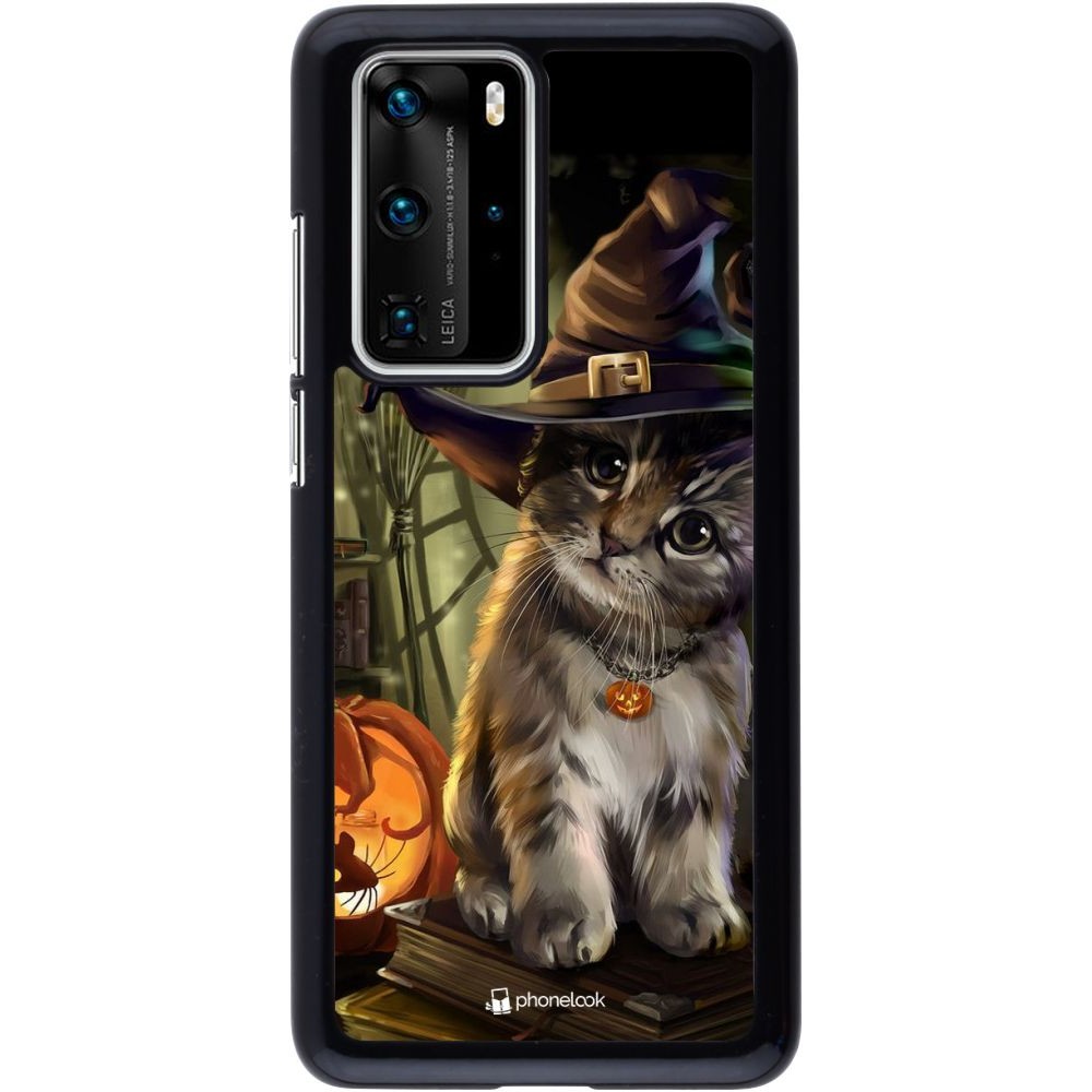 Hülle Huawei P40 Pro - Halloween 21 Witch cat