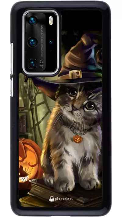 Coque Huawei P40 Pro - Halloween 21 Witch cat